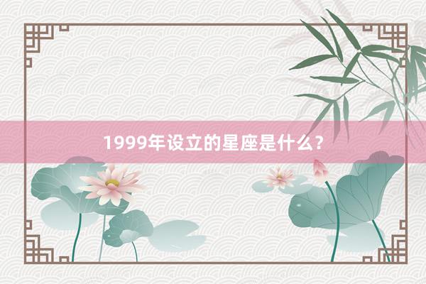 1999年设立的星座是什么？